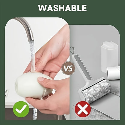 1\u002F2pcs Green Pet Hair Remover\u002Fmanual Lint Roller, Washable\u002Freusable, Powerful Dust Removal Function, Suitable For Clothes, Sofa Hair Debris, Cleaning Hair Remover